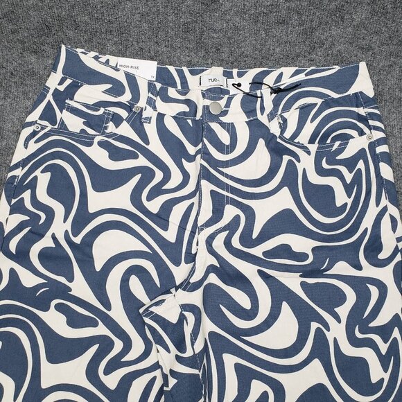 Rue21 Jeans Womens Plus 1X Blue Denim Skate Straight Leg Stretch High Rise New - Picture 4 of 12